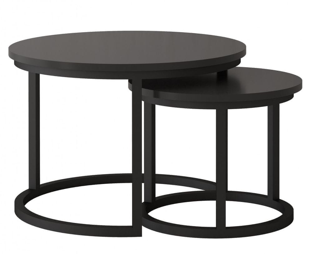 eoshop Konferenčný stolík Lorento, čierna (čierna konštrukcia)